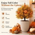 thumbnail image 6 of 1 Pack Fall Pumpkin Floral Stake Artificial Topiary Tree 22 Inch Outdoor Ground Stakes UV Resistant Faux Autumn Plant for Porch Garden Halloween Thanksgiving Home Decor Essential, 6 of 8
