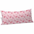 thumbnail image 2 of Pink Flamingo Body Pillow Covers 20"x60", Summer Animals Soft Brushed Microfiber Breathable Throw Pillow Covers, Pillowcase with Zipper for Couch Sofa Bedroom Living Room, 2 of 9