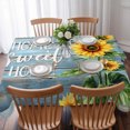 thumbnail image 3 of Spring Sunflower Table Cloth Waterproof Tablecloths, Bee Wooden Grain Country Rustic Tablecloth Dining Table Cover for Kitchen Party Tabletop Outdoor, Rectangle Tablecloth 52x70 Inch, 3 of 9