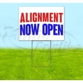 thumbnail image 1 of Alignment Now Open (18" x 24") Yard Sign, Includes Metal Step Stake, 1 of 6