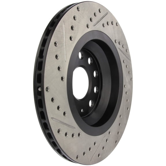 StopTech 09 VW Passat CC / 06-09 Passat Slotted & Drilled Left Rear Rotor Fits select: 2018-2023 VOLKSWAGEN TIGUAN, 2018-2023 VOLKSWAGEN ATLAS