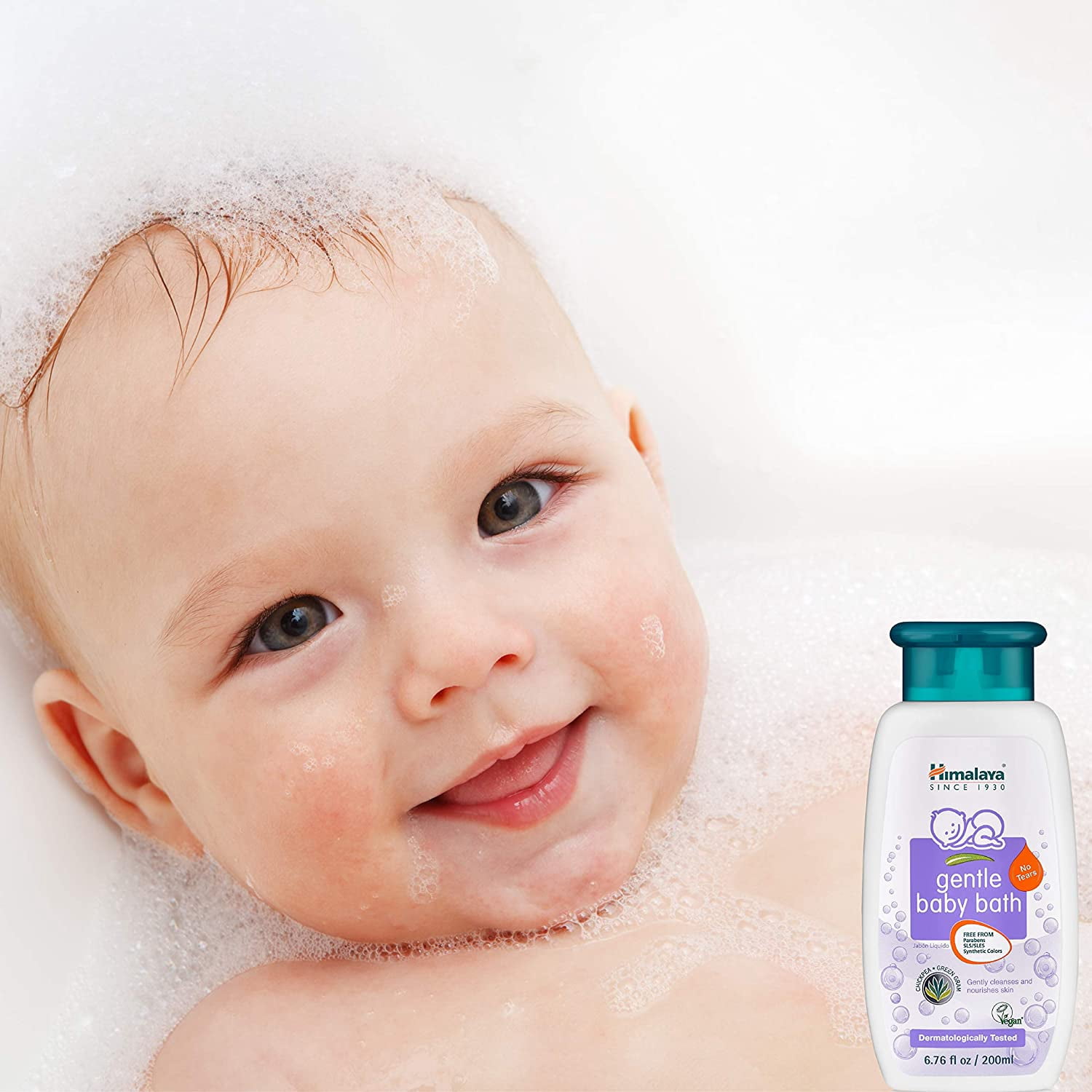 (4 pack) Himalaya Gentle Baby Bath, Baby Wash, Free-From Parabens, SLS/SLES and Phthalates (200 ml 1-PACK)