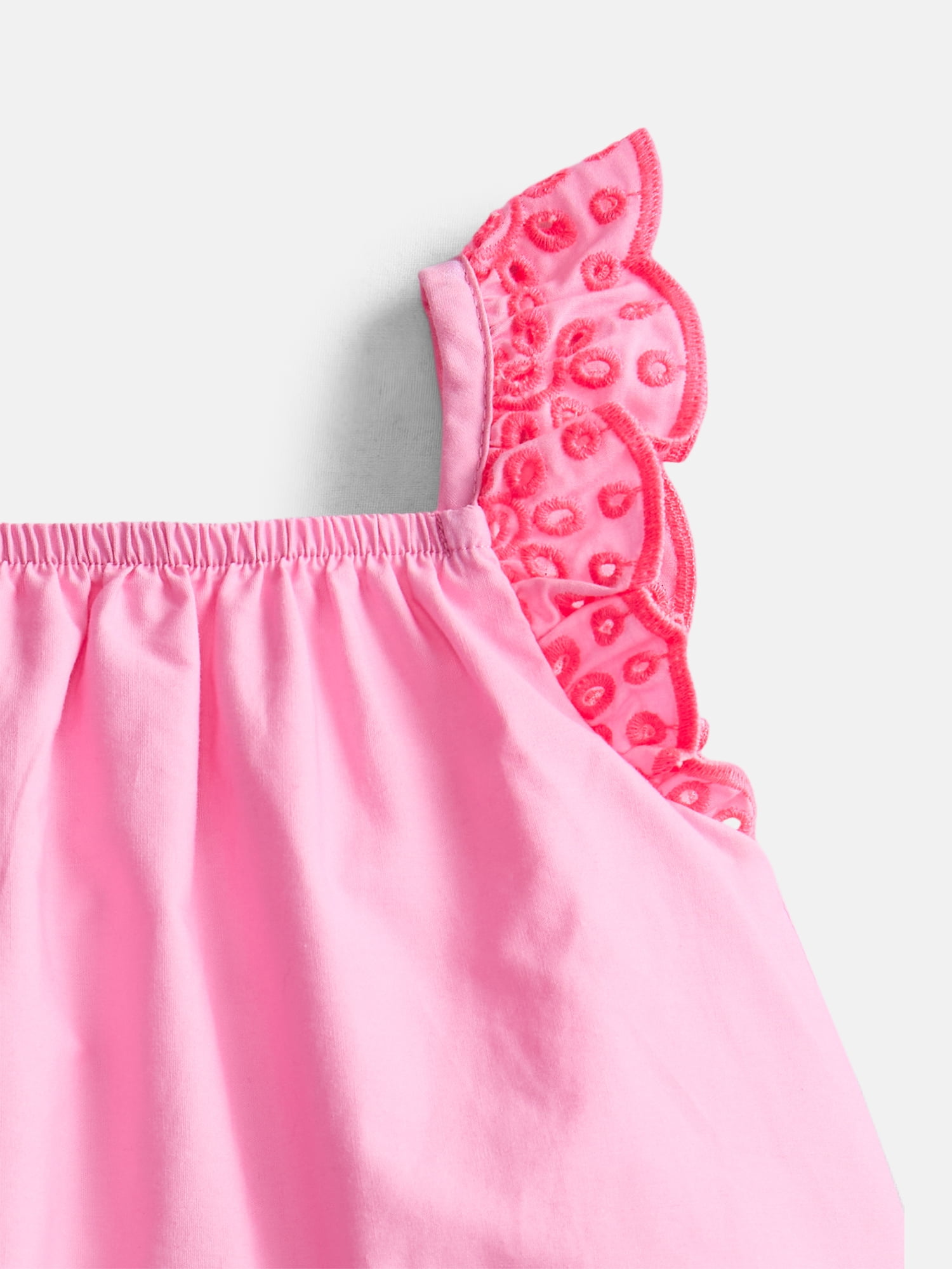Wonder Nation Baby Girls Eyelet Tank Romper, Sizes 0/3M-24M