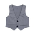 thumbnail image 3 of Alvivi Kids Boys Formal Suit Dress Waistcoat Wedding Gentleman Pageant Birthday Tuxedo Vest Grey 12, 3 of 3