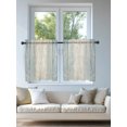 thumbnail image 4 of Slate Blue Wooden Tier Curtains 36 Inch Length,Sheer Curtains for Bedroom Living Room Window Farmhouse Brown Vintage Distressed Rod Pocket Drapes Kitchen Curtains Small Half Window 27.5"x36" 2 Panels, 4 of 7