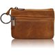 thumbnail image 4 of Monedero de cuero genuino para mujer, minimonedero con cremallera, llavero con doble cremallera, 4 of 4