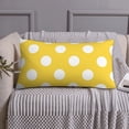 thumbnail image 3 of King Pillow Cases Standard Size - Yellow And White Polka Dot Soft Envelope Closure Microfiber Block Print Pillow Cover, Wrinkle Stain Resistant Travel Pillow Covers Standard Size 20x36in, 3 of 7