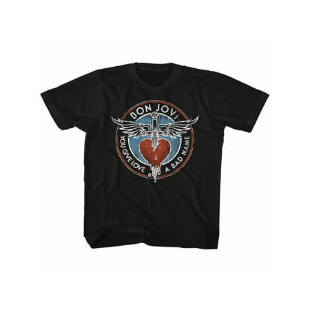 Bon Jovi Rock Band Badname Black Youth Big Boys T-Shirt