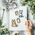 thumbnail image 2 of Funny Cat Clear Stamps Action Cat Silicone Clear Stamp Seals Cartoon Cat Transparent Stamps for DIY Scrapbooking Cards Making Photo Album Journal Home Decoration 8.27x5.83 inch for DIY, 2 of 8