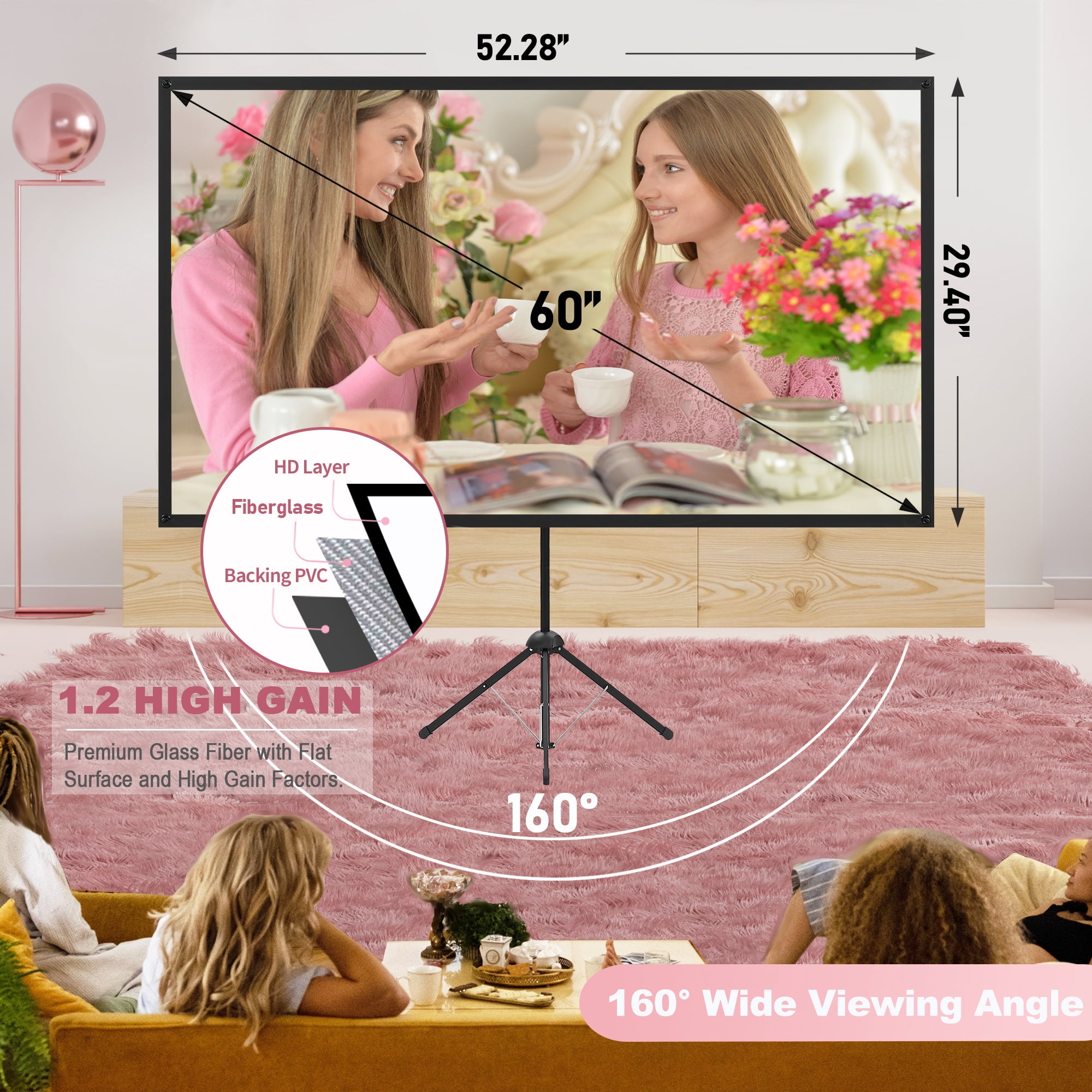Q96 E300 Intelligent Portable HD 4K Projector, UK Plug, Specification:Basic Version(White)