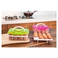 thumbnail image 7 of 2-Tier Food Grade Egg Container Deviled Egg Holder with Lid and Handle Removable Tray for Refrigerator Freezer Storage, Durable Essential Kitchen Organizer Holds 24 Eggs, 1Pc(Red,9.8x7.3x4.3"), 7 of 7