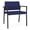 OpenHous Cobalt, variant on Avon Reception Waiting Oversize Chair UPH Seat Back / Black Steel / Black