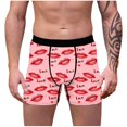 thumbnail image 2 of Jinhomg Mens Boxer Briefs Valentines Day Novelty Fancy Print Underwear for Men Comfortable Low Rise Stretch Trunk Underpants Todays Daily Deals Pink XL, 2 of 8