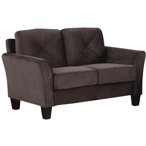 Taupe flannel sofa living room double sofa set 54*34*32.5 inches suitable for bedroom apartment