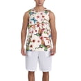 thumbnail image 4 of Easygdp Watercolor Floral With Butterflies Men's Mesh Basketball Jersey Quick Drying Sleeveless Shirts Fitted Muscle Tank Tops Sport Round Neck T-Shirt - Large, 4 of 9