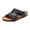 Black, variant on Wedge Walking Sandals for Women Cute Summer Flat Vacation Slides Soft Arch Support Wide Width Footbed Comfortable Breathable beach Slip on Shoes Black Size 6