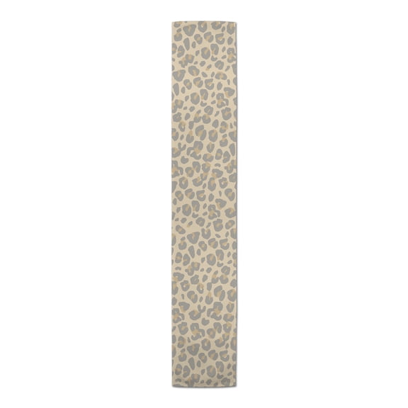 Creative Products Neutral Gray Leopard 16 x 90 Cotton Twill Table Runner