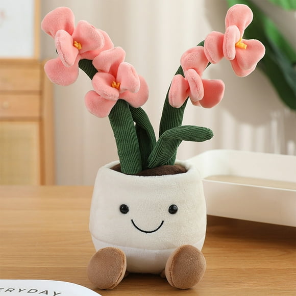 JEy-cat Amuseables Pink Orchid Peluches Jouetanimal en Peluche Doux Amuseables Pink Orchid Câlinjouets en Peluche Douxcadeau Idéal de Pâques
