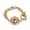 Rose Pink, variant on 1928 Jewelry Gold Tone Crystal Faceted Oval Stone Toggle Link Charm Bracelet (Gold)