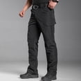 thumbnail image 5 of Domuza Mens Pants Ripstop Cargo Work Pants with Multi Pockets Water Resistant Breathable Hiking Construction Pants Black M, 5 of 5