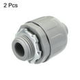 thumbnail image 3 of Unique Bargains Liquid Tight Connector 3/8NPT Non-metallic PVC Electrical Conduit Fitting Pack of 2(Straight,180D), 3 of 8