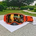 thumbnail image 1 of Scott Lunettes de Sport Coupe-Vent - Lunettes de Ski Pleine Monture TPU (Monture orange avec Lentilles Rouges), 1 of 2