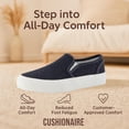 thumbnail image 5 of Cushionaire Fulton Canvas Womens Slip On Sneakers, Lightweight Comfortable Casual Sneakers for Women with Memory Foam, 5 of 12