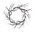 thumbnail image 2 of Gaecuw Black Twig Branch Wreath, Black Decoration Halloween Wreath For Front Door Artificial Halloween Front Door Wreath For Indoor Outdoor Home Party Wreath, Red Rose Branches Wreath, 2 of 6
