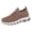 Brown, variant on Rokment Orthopedic Slip on Walking Shoes for Women Lightweight Comfortable Arch Support Platform Wedge Low Heel Athletic Running Tennis Nursing Sneakers Black Size 6