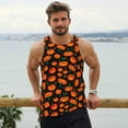 thumbnail image 6 of Gukieu Pumpkin Fallen Leaves Print Men's Quick Dry Fitness Vest, Round Neck Sleeveless Fitness Bodybuilding Top-Medium, 6 of 7