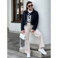 thumbnail image 3 of TRAF-Chaqueta de Aviador negra para mujer, abrigos de lana y mezclas, chaqueta de bombardero recortada, Chaqueta corta de entretiempo, prendas de vestir exteriores, Otoño e Invierno, 3 of 5