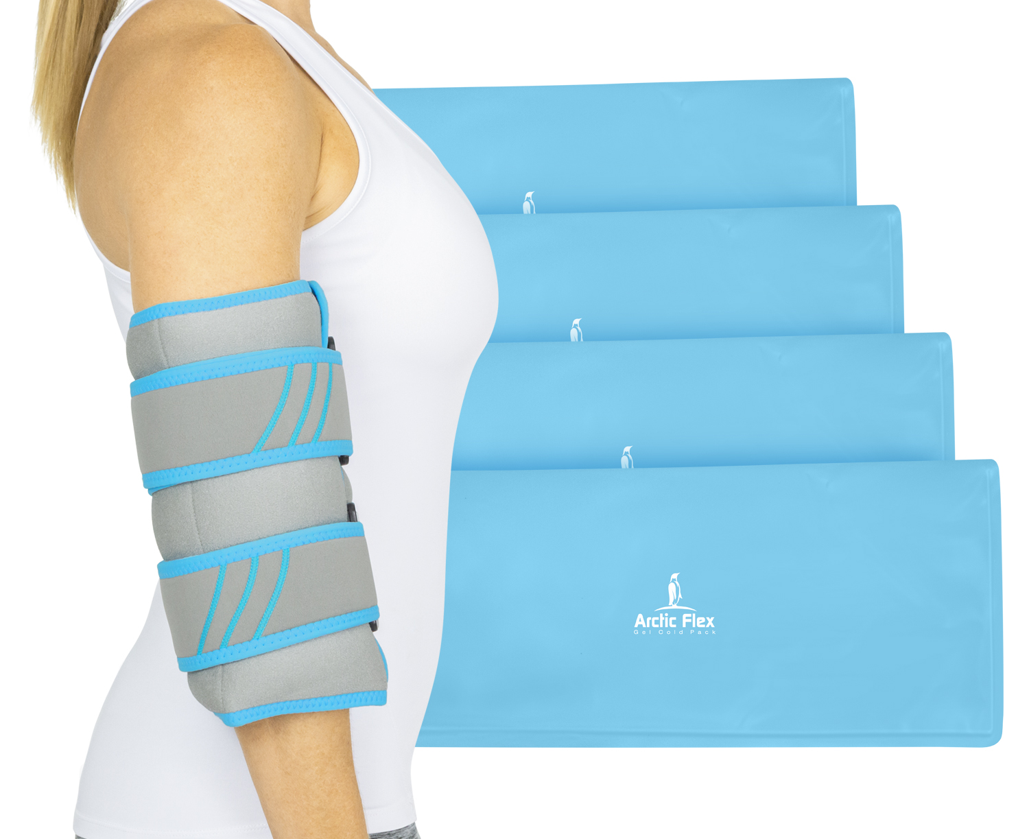 Vive Elbow Ice Pack Wrap, Hot/Cold Gel Compression Brace for Pain