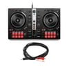 Hercules Inpulse 300 MK2 DJ Controller Bundle with 1/8" TRS to Dual RCA Cable