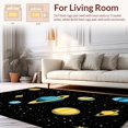 thumbnail image 2 of ODIKA 3'x5' Machine Washable Non-Slip Area Rug, Nebula Bright Cosmic Imagery High Traffic Rug, Yellow, 36421, 2 of 7