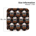 thumbnail image 2 of Kdxio Butterfly Skull Funny Coasters,4 Pcs Leather Coasters,Housewarming Gifts,Protect Furniture from Water Marks Scratch and Damage, 2 of 8