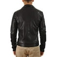 thumbnail image 3 of Men's Genuine Lambskin Leather Jacket Biker Soft Stylish Motorcycle Jacket MJF014, 3 of 4