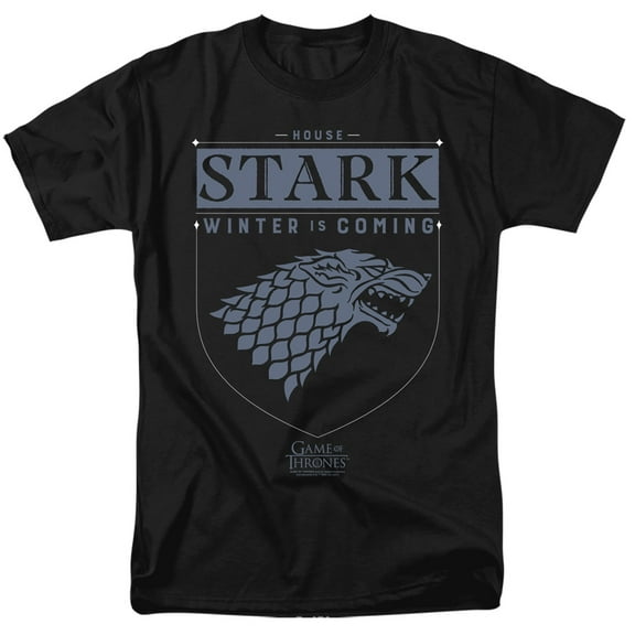 Game of Thrones House Stark Sigil Unisex Adult T-Shirt, Purple, Small