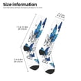 thumbnail image 5 of Fotbe Blue Flying Butterflies print Women's Men's Novelty Crew Socks Cotton Socks Knee High Socks for Walking,Running,Nurses,Pregnancy, 5 of 9