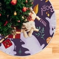 thumbnail image 5 of FMSHPON Halloween Cats Ghosts SkullsPumpkins Xmas Christmas Tree Skirt Stand Mat for Holiday Party Decoration Indoor Outdoor 36 inches, 5 of 6