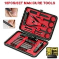thumbnail image 3 of 18Pcs/Set Nail Clippers Manicure Pedicure Kit Finger Toe Scissor Grooming Tools, 3 of 3