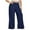 #H-Navy, variant on ZHYou Womens Plus Size High Waisted Wide-Leg Palazzo Flowy Comfortable Pants,Size: XL,2XL,3XL,4XL,5XL