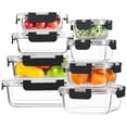 thumbnail image 1 of Juego de 8 Contenedores para Alimentos de Vidrio Borosilicato HOMBERKING, 1 of 7