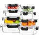 thumbnail image 1 of Juego de 8 Contenedores para Alimentos de Vidrio Borosilicato HOMBERKING, 1 of 7