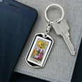thumbnail image 5 of Tarot Card The Lovers Keychain Dog Tag Stainless Steel or 18k Gold, 5 of 16
