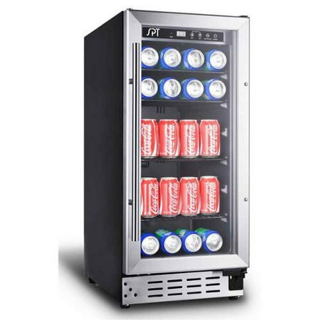 SPT - 92-Can Beverage Cooler - Stainless Steel