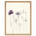 thumbnail image 1 of Stylish Minimalist Flower Illustration Line Drawing With Purple Ink Art Print Framed Poster Wall Decor 12x16 inch, 1 of 5