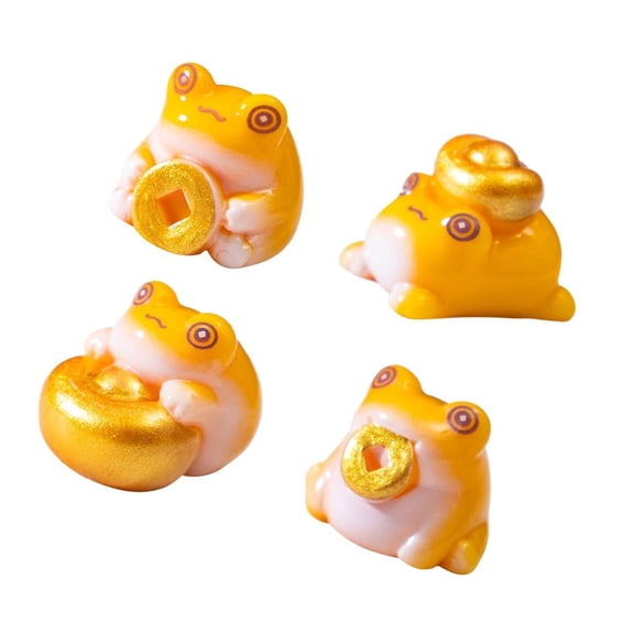 HILOGEL Tiny Toads Mini Resin Toads Figurines for Garden Decorations,Crafts Ornament