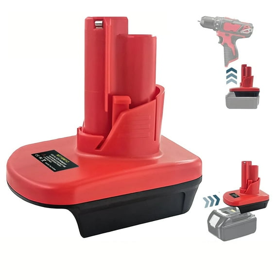Battery Adapter for Makita 18V Li-Ion Battery Convert to for Milwaukee 12V Tools