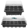 thumbnail image 1 of 2Pcs Multiple Holes Plant Germination Boxes Garden PVC Flower Planting Box, 1 of 8