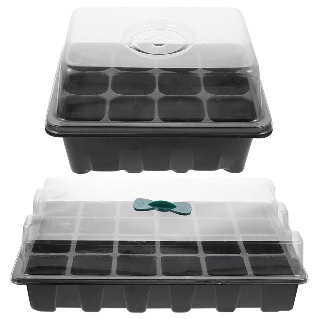 2Pcs Multiple Holes Plant Germination Boxes Garden PVC Flower Planting Box